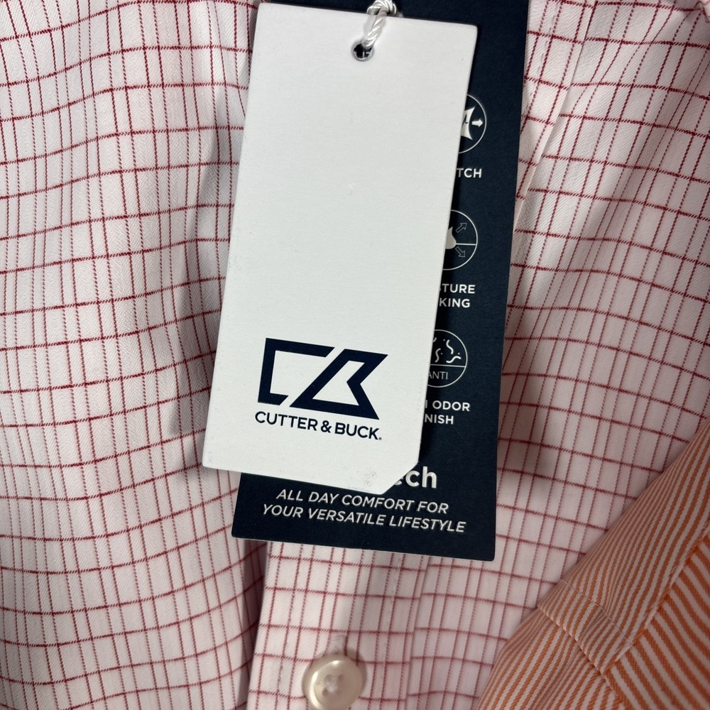 (Lot of 2) Cutter & Buck 4XT/TGL Mens Long Sleeve Collared Button Down Shirt NWT - Picture 4 of 11